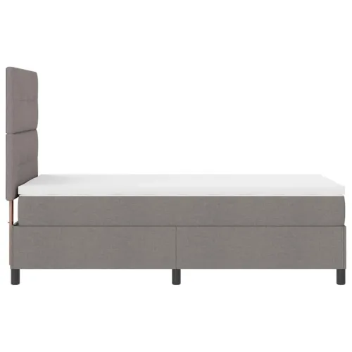 Box spring krevet Sivo-smeđa 90 x 200 cm tkanina - Sivo-smeđa 90 x 200 cm Prošiveno gumbima Cijena
