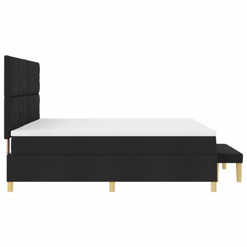 Box spring krevet s uzglavljem Crna 200 x 200 cm tkanina - Crna 200 x 200 cm Dizajn s rombovima Cijena