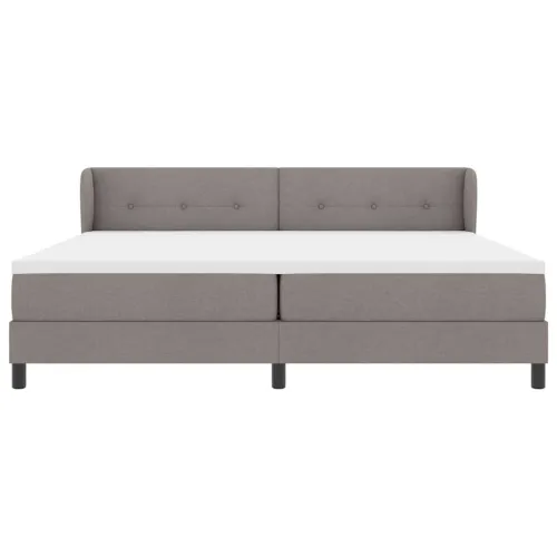 Box spring krevet Sivo-smeđa 200 x 200 cm tkanina - Sivo-smeđa 200 x 200 cm Prošiveno gumbima Cijena
