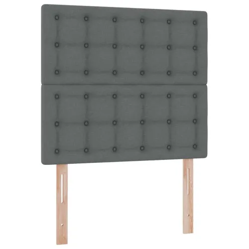 LED krevet za pohranu s madracem Tamnosiva 100 x 200 cm Tkanina - Tamnosiva 100 x 200 cm Gumbi Cijena