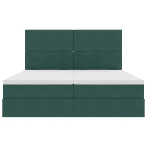 Krevet s od storage s pohranom Tamnozelena 180 x 200 cm Baršun - Tamnozelena 180 x 200 cm Gladak dizajn Cijena