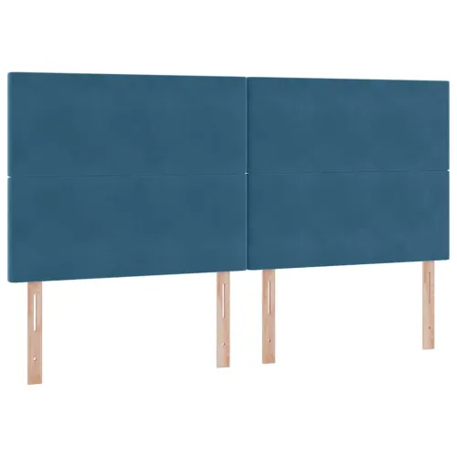 Krevet s madracem i skladištem Tamno plava 200 x 200 cm Baršun - Tamno plava 200 x 200 cm Gladak dizajn Cijena