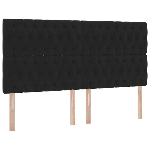 Krevet s madracem i skladištem Crna 160 x 200 cm Baršun - Crna 160 x 200 cm Dizajn s jastučićima Cijena