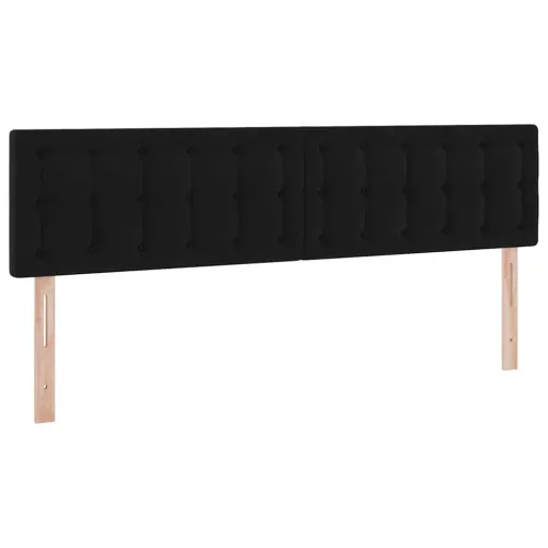 Krevet s od storage s uzglavljem Crna 160 x 200 cm Baršun - Crna 160 x 200 cm Gumbi Cijena