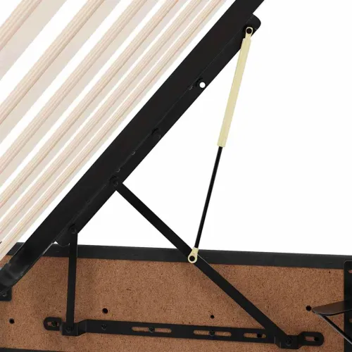 Krevet s od storage s uzglavljem Crna 160 x 200 cm Baršun - Crna 160 x 200 cm Gumbi Cijena