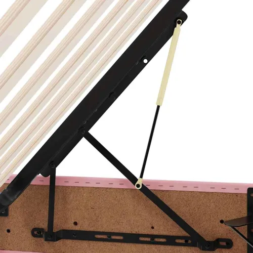 Krevet s od storage s uzglavljem Ružičasta 180 x 200 cm Baršun - Ružičasta 180 x 200 cm Gumbi Cijena