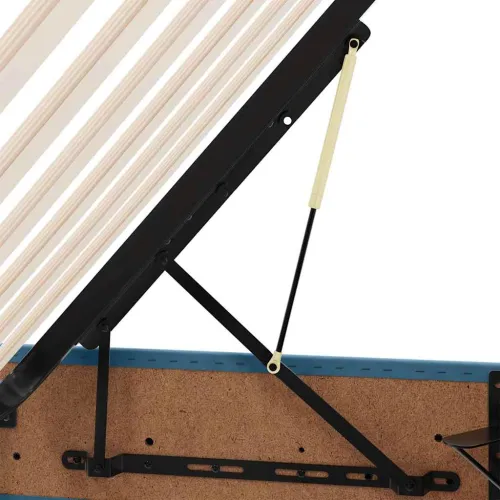 Krevet s od storage Tamno plava 200 x 200 cm Baršun - Tamno plava 200 x 200 cm Gumbi Cijena