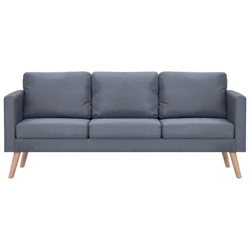Trosjed Sofa od Tkanine Tamno Sivi - Tamno siva Trosjedi Cijena