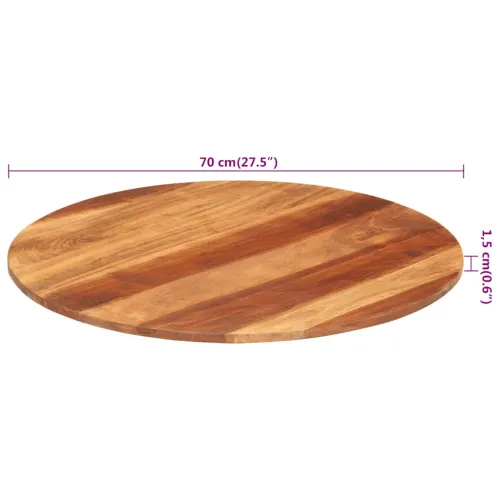 Stolna ploča od masivnog drva bagrema okrugla 15 - 16 mm 70 cm - 70 cm 15-16 mm Masivno bagremovo drvo Cijena