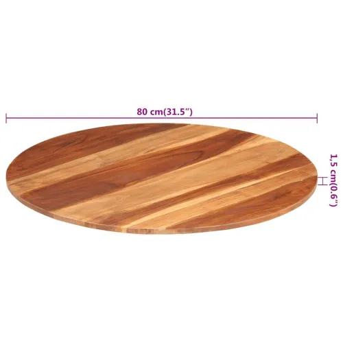 Stolna ploča od masivnog drva bagrema okrugla 15 - 16 mm 80 cm - 80 cm 15-16 mm Masivno bagremovo drvo Cijena