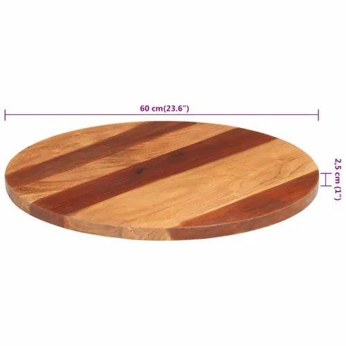 Stolna ploča od masivnog drva bagrema okrugla 25 - 27 mm 60 cm - 60 cm 25-27 mm Masivno bagremovo drvo Cijena