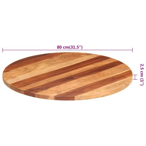 Stolna ploča od masivnog drva bagrema okrugla 25 - 27 mm 80 cm - 80 cm 25-27 mm Masivno bagremovo drvo Cijena
