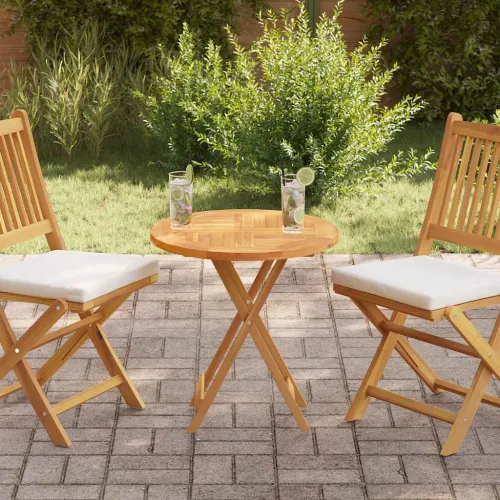 Stolna ploča od masivne tikovine okrugla 2,5 cm 60 cm - 60 x 60 cm Okruglo Cijena
