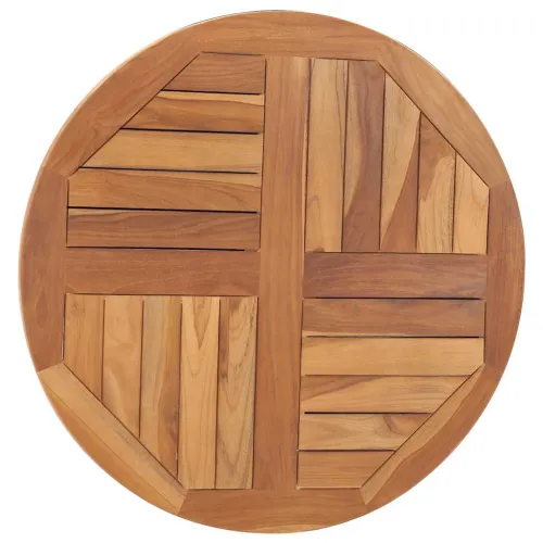 Stolna ploča od masivne tikovine okrugla 2,5 cm 70 cm - 70 x 70 cm Okruglo Cijena