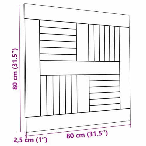 Stolna ploča od masivne tikovine četvrtasta 80 x 80 x 2,5 cm - 80 x 80 cm Četvrtasto Cijena
