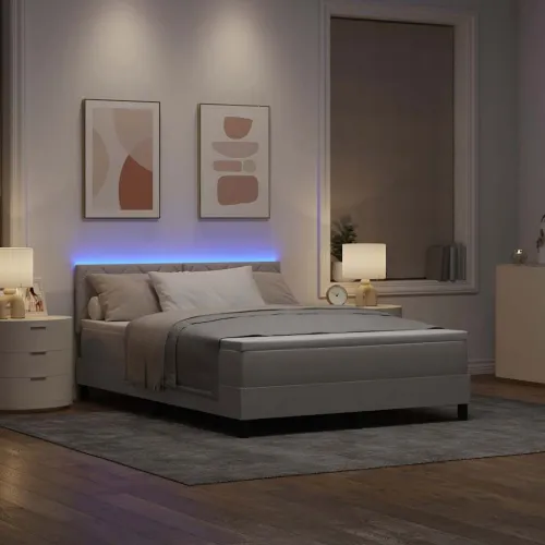 Box spring krevet Sivo-smeđa 160 x 200 cm tkanina - Sivo-smeđa 160 x 200 cm Dizajn s rombovima Cijena