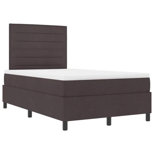 Box spring krevet Tamno smeđa 120 x 190 cm tkanina - Tamno smeđa 120 x 190 cm Dizajn linija Cijena