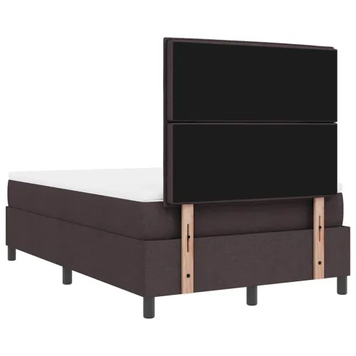 Box spring krevet Tamno smeđa 120 x 190 cm tkanina - Tamno smeđa 120 x 190 cm Dizajn linija Cijena
