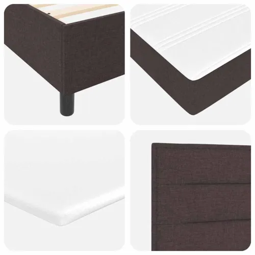 Box spring krevet Tamno smeđa 120 x 190 cm tkanina - Tamno smeđa 120 x 190 cm Dizajn linija Cijena