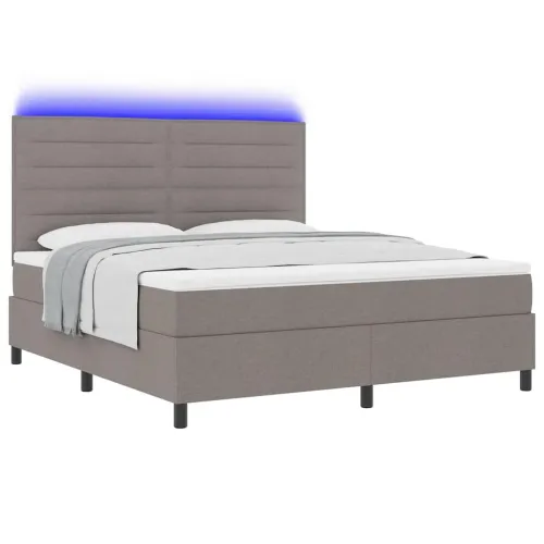Box spring krevet Sivo-smeđa 180 x 200 cm tkanina - Sivo-smeđa 180 x 200 cm Dizajn linija Cijena