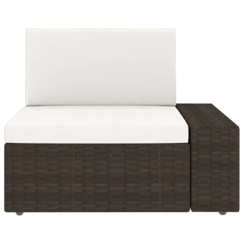 Modularni trosjed od poliratana smeđi - Smeđa 1 Kutna sofa (lijevi naslon za ruku) + kutna sofa (desni naslon za ruku) + srednja Cijena