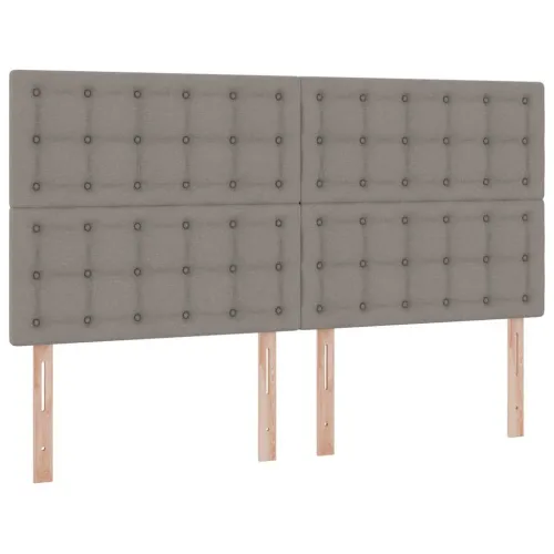 LED krevet za pohranu s madracem Sivosmeđa 180 x 200 cm Tkanina - Sivosmeđa 180 x 200 cm Gumbi Cijena