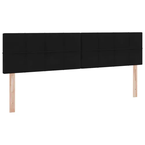 Krevet s od storage s uzglavljem Crna 160 x 200 cm Baršun - Crna 160 x 200 cm Blok sa kvadratićima Cijena