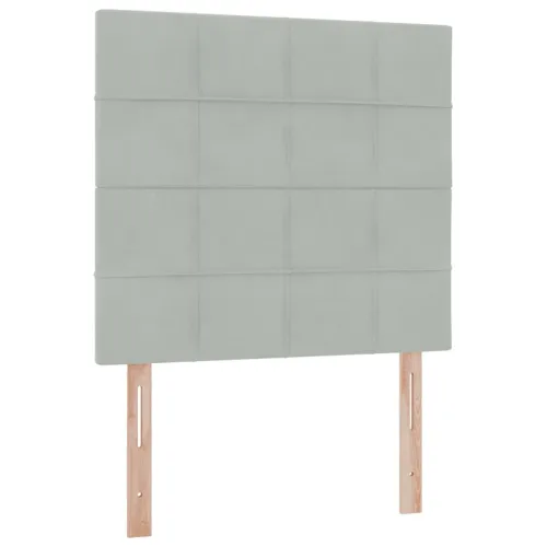 Krevet s madracem i skladištem Svijetlo siva 90 x 200 cm Baršun - Svjetlosiva 90 x 200 cm Blok sa kvadratićima Cijena