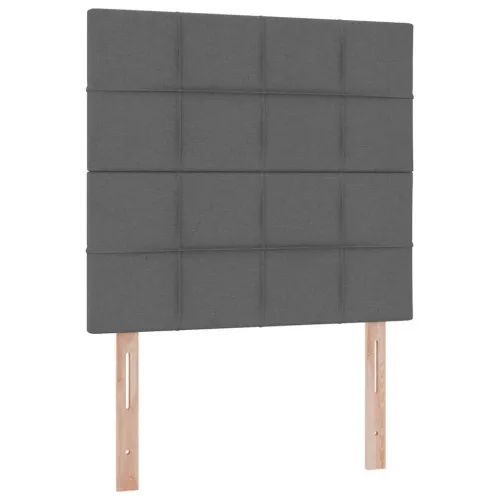 LED krevet za pohranu s madracem Tamnosiva 90 x 190 cm Tkanina - Tamnosiva 90 x 190 cm Blok sa kvadratićima Cijena