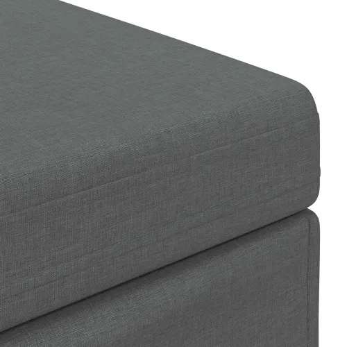 Stolica Tamno siva 81 x 41 x 40 cm Tkanina i konstruirano drvo - Tamnosiva 80 cm Tkanina Cijena