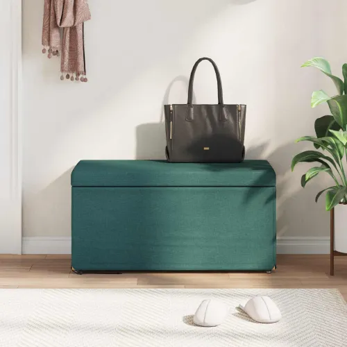 Stolica Tamnozelena 81 x 41 x 40 cm Tkanina i konstruirano drvo - Tamnozelena 80 cm Tkanina Cijena