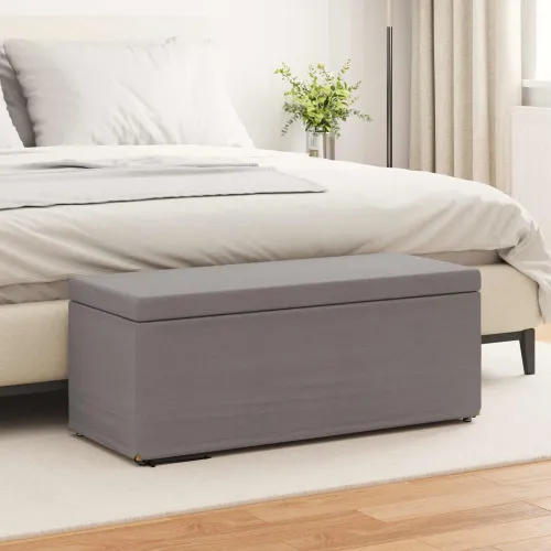 Stolica Sivo-smeđa 101 x 41 x 40 cm Tkanina i konstruirano drvo - Sivosmeđa 100 cm Tkanina Cijena