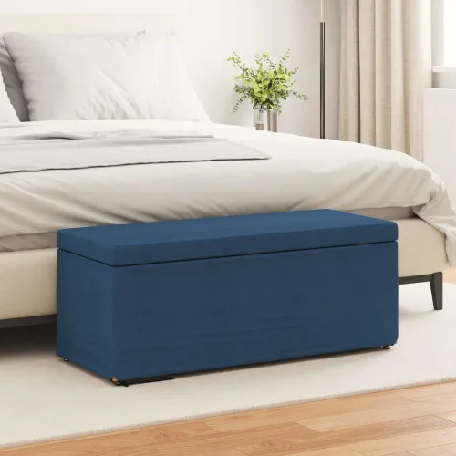 Stolica Plava 101 x 41 x 40 cm Tkanina i konstruirano drvo - Plava 100 cm Tkanina Cijena