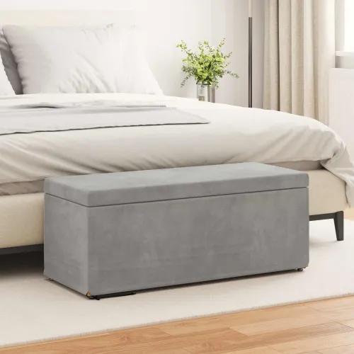 Stolica Svijetlo siva 101 x 41 x 40 cm - Svjetlosiva 100 cm Baršun Cijena