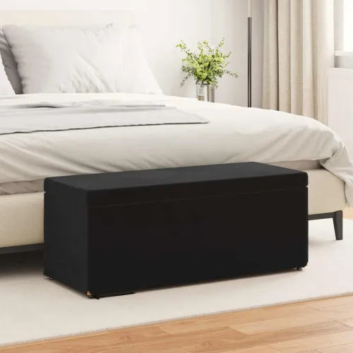 Stolica Crna 101 x 41 x 40 cm Svileni i Fino Radeći Drvo - Crna 100 cm Baršun Cijena