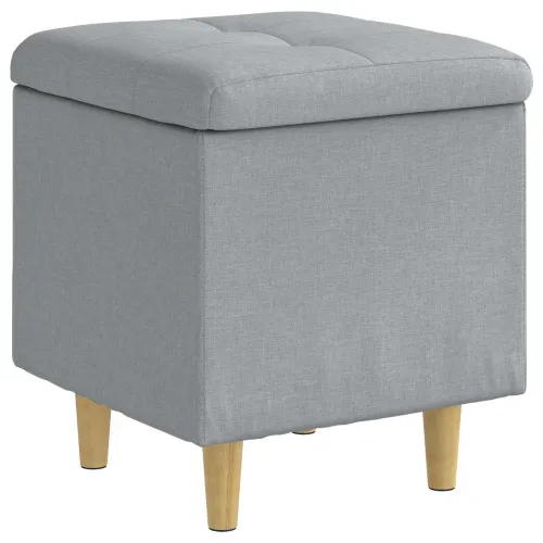 Otoman s pohranom Svijetlo siva 40 x 40 x 45 cm tkanina - Svjetlosiva 40 cm Tkanina Cijena