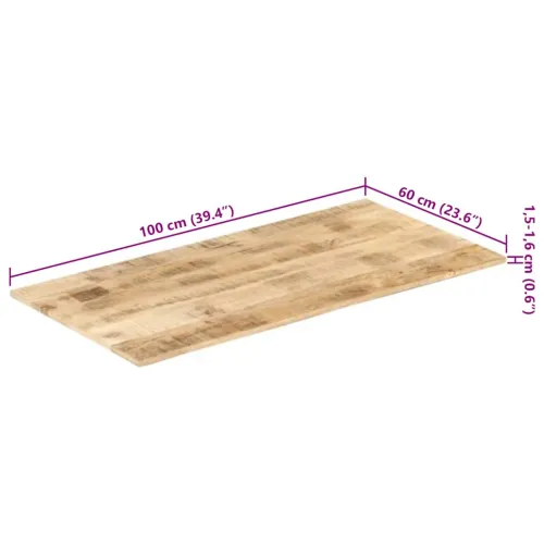 Stolna ploča od masivnog drva manga 15 - 16 mm 100 x 60 cm - 100 x 60 cm 15-16 mm 1 masivno drvo manga Cijena