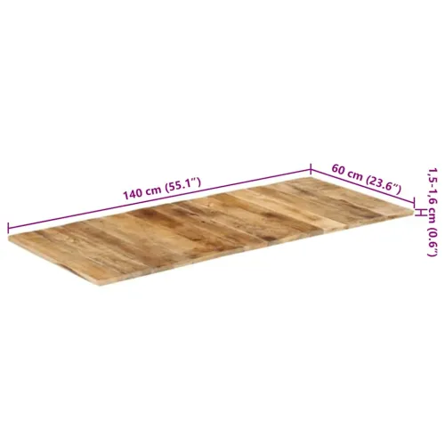 Stolna ploča od masivnog drva manga 15 - 16 mm 140 x 60 cm - 140 x 60 cm 15-16 mm 1 masivno drvo manga Cijena