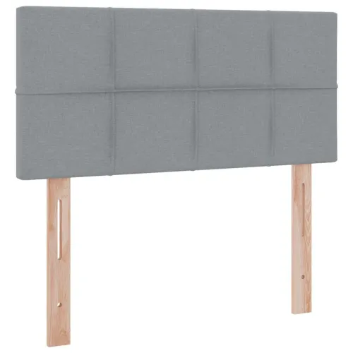 LED krevet za pohranu s madracem Svjetlosiva 90 x 200 cm - Svjetlosiva 90 x 200 cm Blok sa kvadratićima Cijena