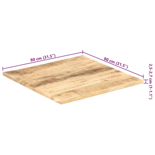 Stolna ploča od masivnog drva manga 25 - 27 mm 80 x 80 cm - 80 x 80 cm 25-27 mm 1 masivno drvo manga Cijena