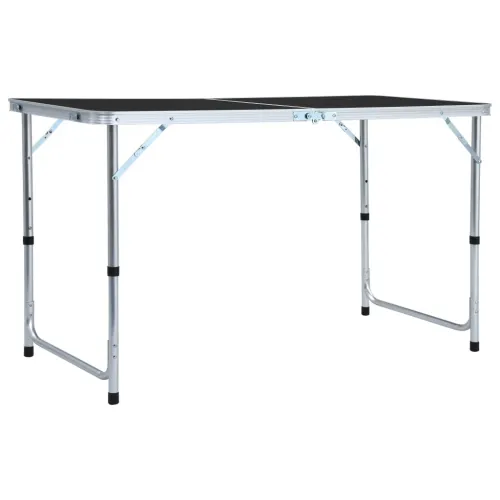Sklopivi stol za kampiranje sivi aluminijski 120 x 60 cm - Siva 120 x 60 cm 1 Cijena