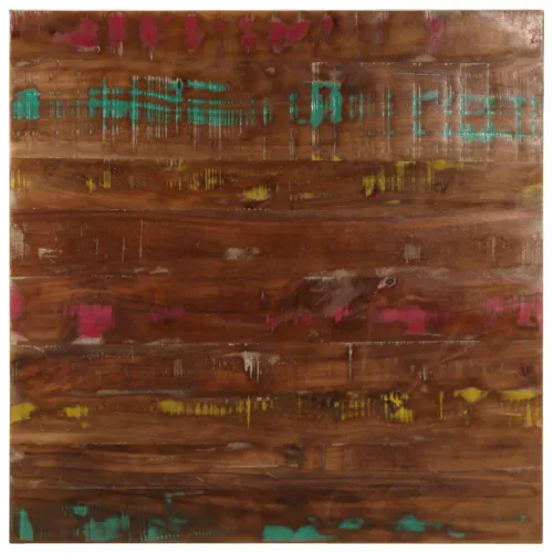 Ploča stola 80x80x1,5cm kvadratna masivna obrađena drvena ploča - Obnovljeno drvo (višebojno) 80 x 80 cm 1 15 mm Cijena