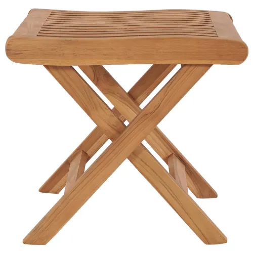 Sklopivi oslonac za noge 46,5 x 49 x 41,5 cm masivna tikovina Cijena