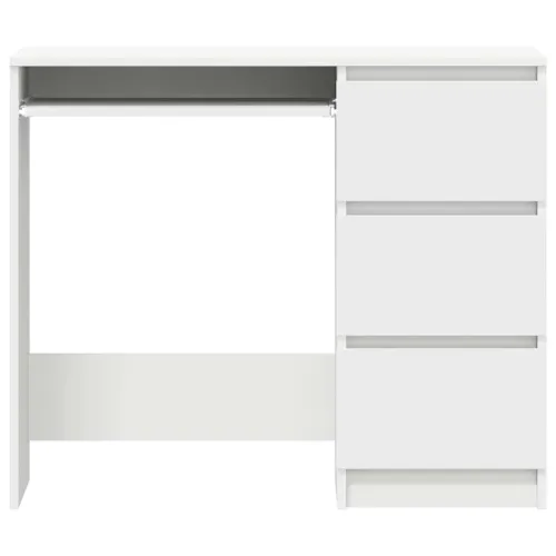 Radni stol bijeli 90 x 45 x 76 cm konstruirano drvo - Bijela Bijela Cijena