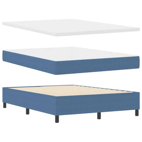 Box spring krevet Plava i bijela 160 x 200 cm - Plava 160 x 200 cm Cijena
