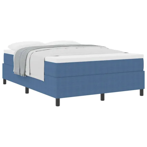 Box spring krevet Plava i bijela 160 x 200 cm - Plava 160 x 200 cm Cijena