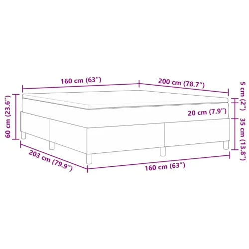 Box spring krevet Plava i bijela 160 x 200 cm - Plava 160 x 200 cm Cijena