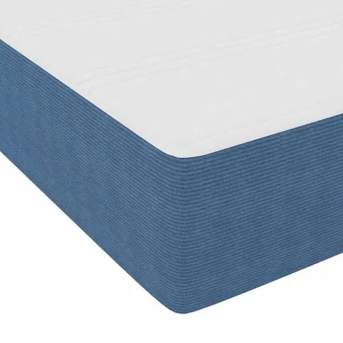 Box spring krevet Plava i bijela 160 x 200 cm - Plava 160 x 200 cm Cijena