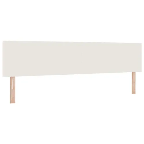 Box spring krevet s uzglavljem Krema i bijela 200 x 200 cm - Krema 200 x 200 cm Nizak uzglavlju Cijena