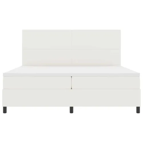 Box spring krevet s uzglavljem Krema i bijela 200 x 200 cm - Krema 200 x 200 cm Visoki uzglavlje Cijena